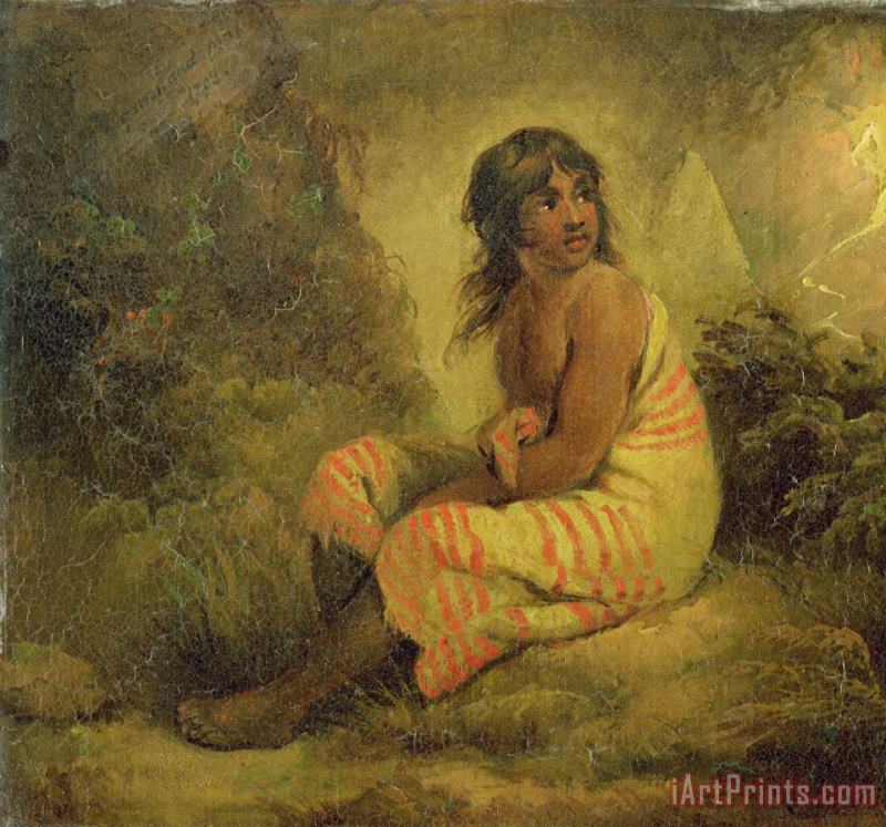 Indian Girl painting - George Morland Indian Girl Art Print