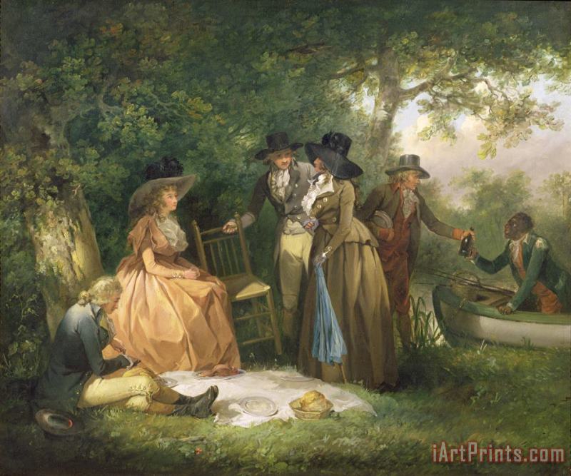The Angler's Repast painting - George Morland The Angler's Repast Art Print
