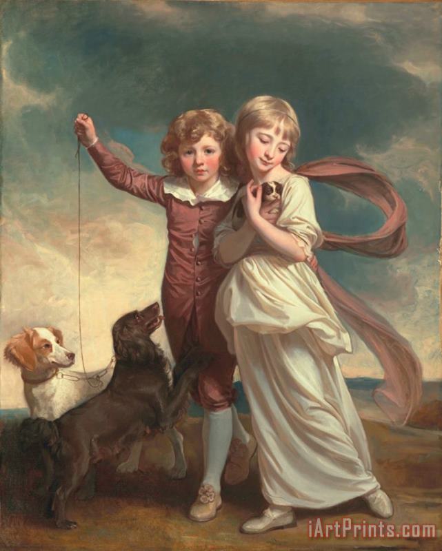 George Romney Thomas John Clavering and Catherine Mary Clavering Art Print