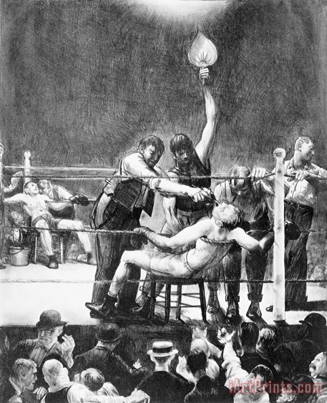 George Wesley Bellows Between Rounds Art Painting