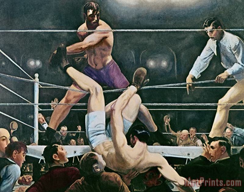 George Wesley Bellows Dempsey V Firpo In New York City Art Print