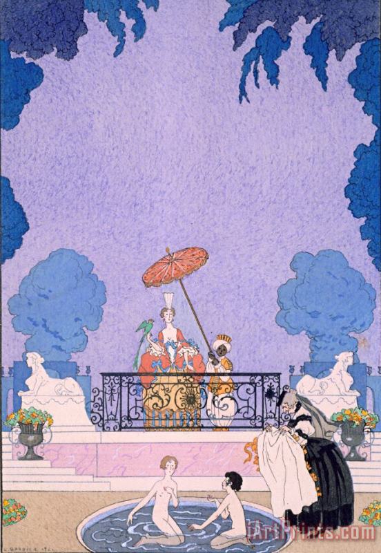 Illustration From A Book Of Fairy Tales painting - Georges Barbier Illustration From A Book Of Fairy Tales Art Print