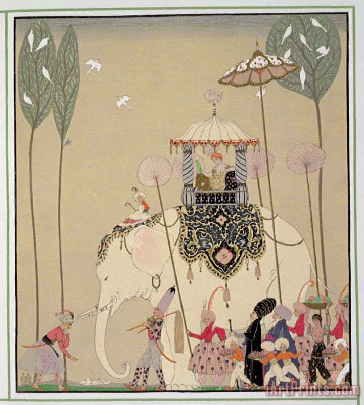 Georges Barbier Imperial Procession Art Painting
