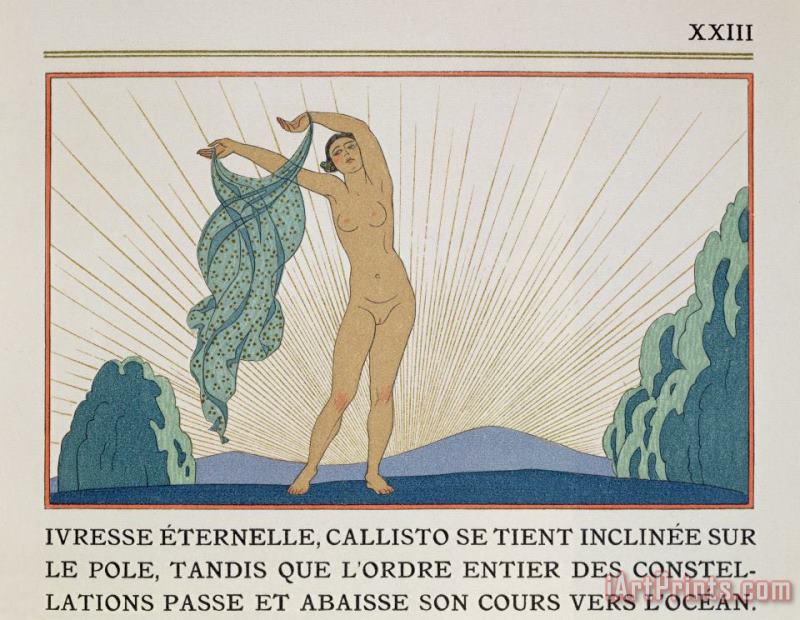 Woman Dancing painting - Georges Barbier Woman Dancing Art Print