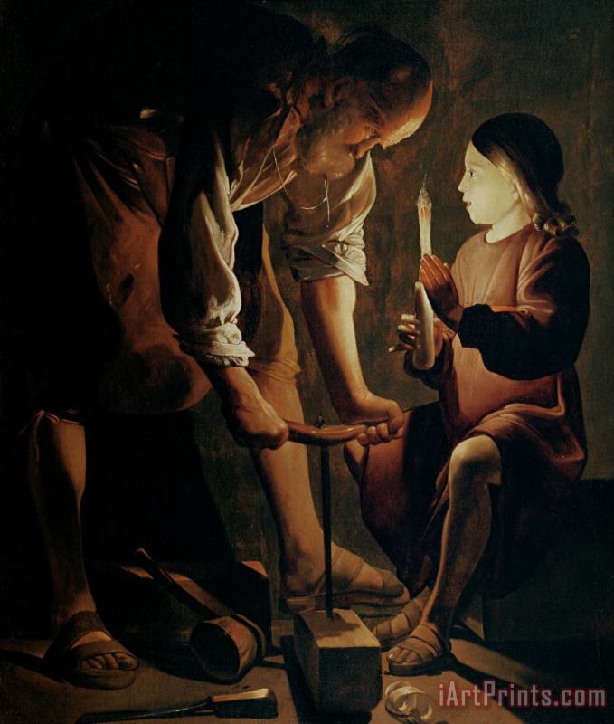 Saint Joseph the Carpenter painting - Georges de la Tour Saint Joseph the Carpenter Art Print