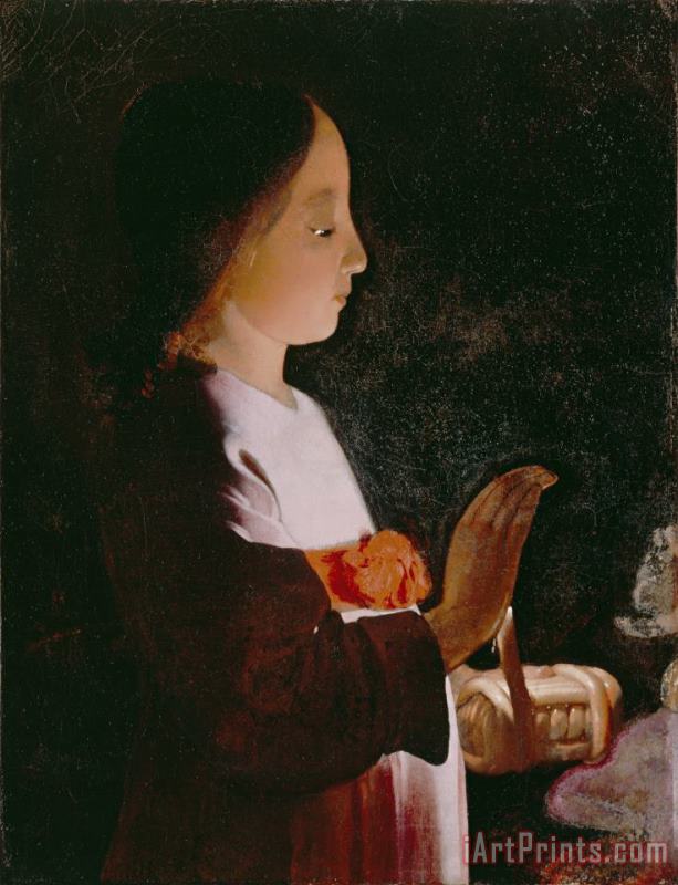 Young Virgin Mary painting - Georges de la Tour Young Virgin Mary Art Print