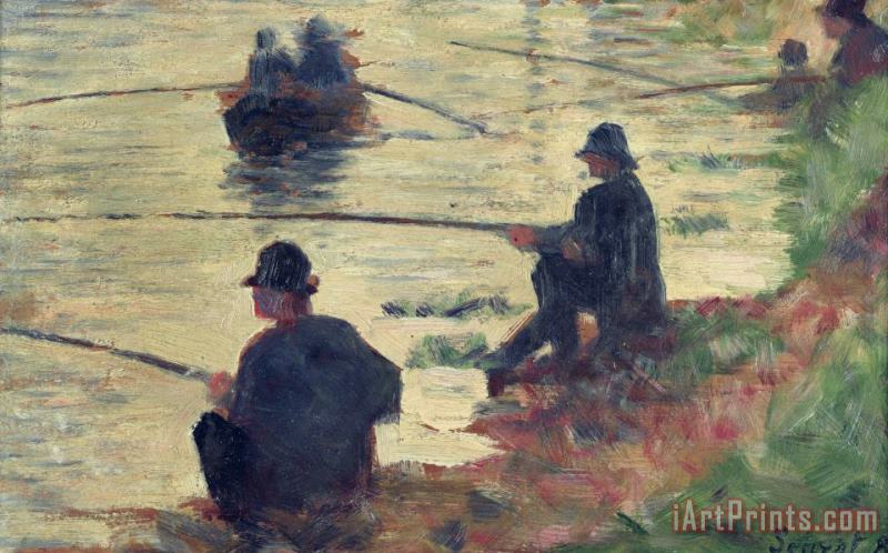 Anglers painting - Georges Pierre Seurat Anglers Art Print