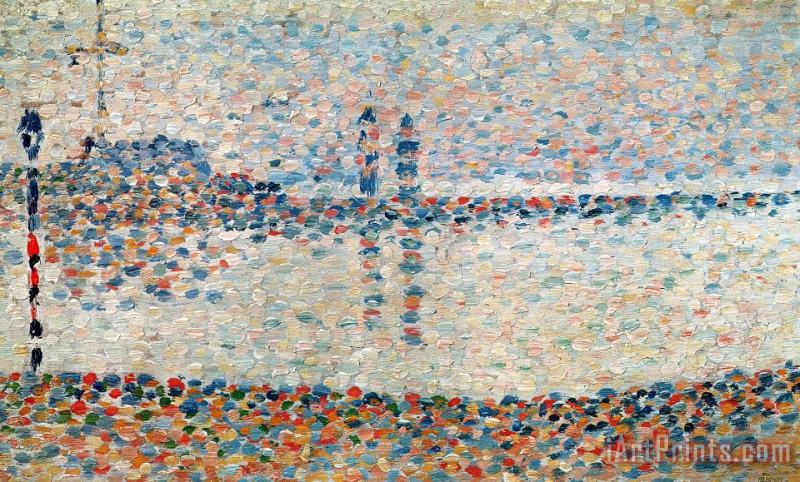 Georges Pierre Seurat Study For The Channel At Gravelines Evening Art Painting