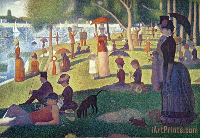Sunday Afternoon on the Island of La Grande Jatte painting - Georges Pierre Seurat Sunday Afternoon on the Island of La Grande Jatte Art Print