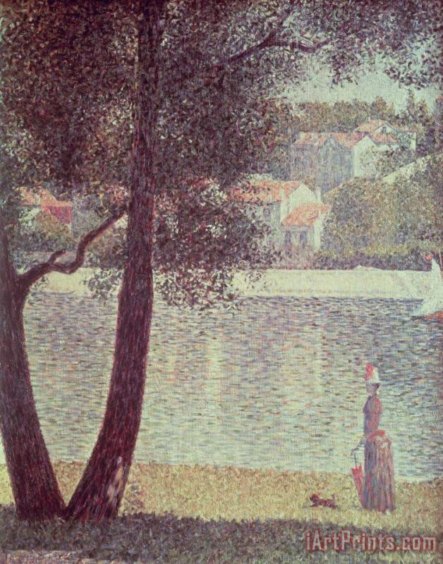 The Seine at Courbevoie painting - Georges Pierre Seurat The Seine at Courbevoie Art Print