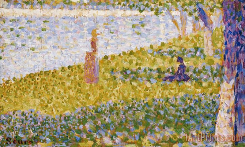 Georges Pierre Seurat Women On The River Bank Art Painting
