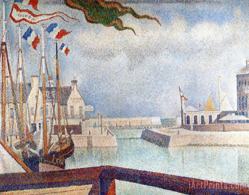 Georges Seurat Sunday at Port En Bessin 1888 Art Painting