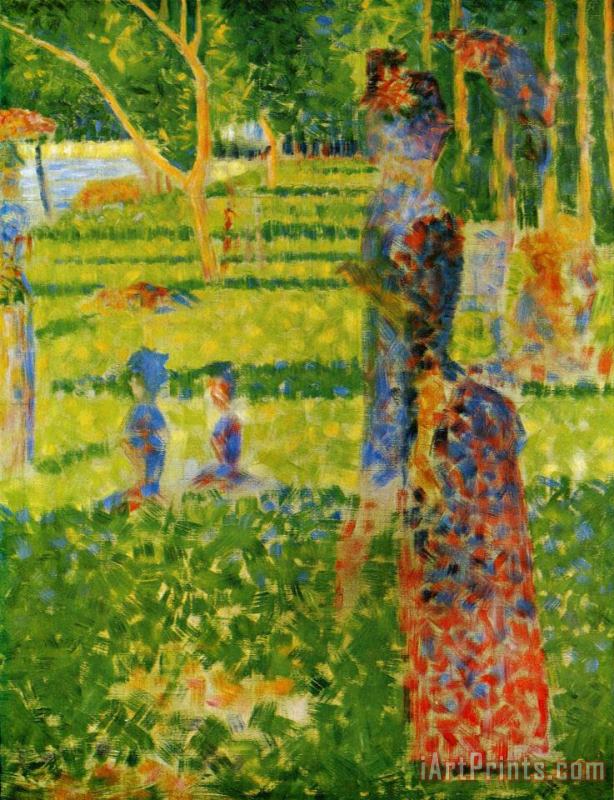 The Couple 1884 painting - Georges Seurat The Couple 1884 Art Print
