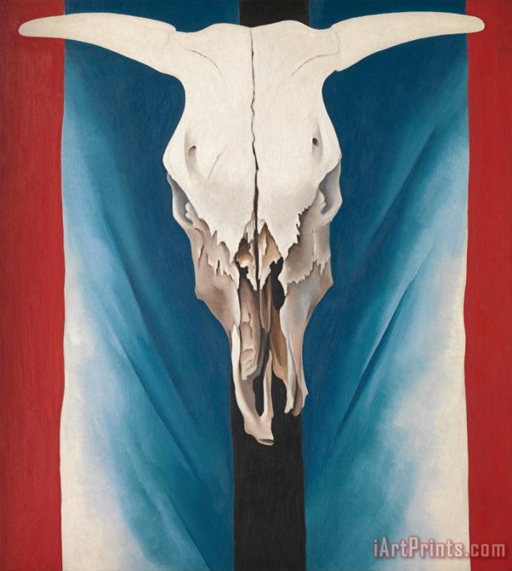 Georgia O'keeffe Cow's Skull Red, White, And Blue, 1931 Art Print