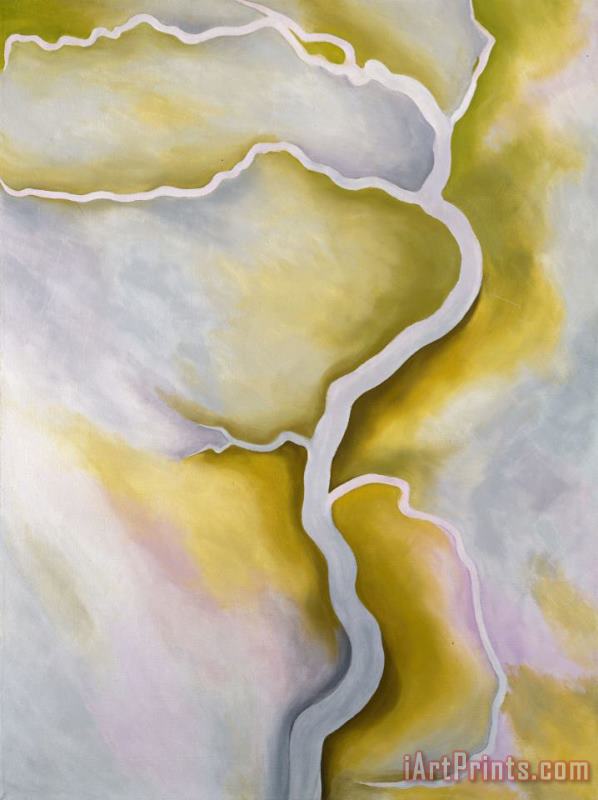From The River Pale, 1959 painting - Georgia O'keeffe From The River Pale, 1959 Art Print