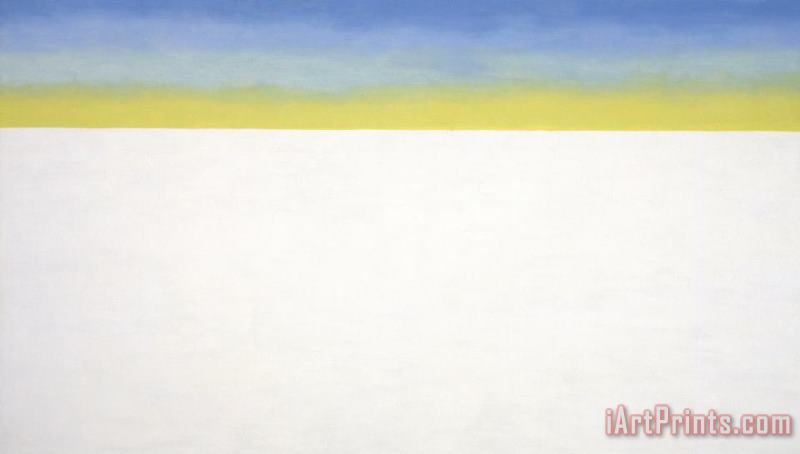 Georgia O'keeffe Sky Above Clouds (yellow Horizon And Clouds), 1976 1977 Art Painting