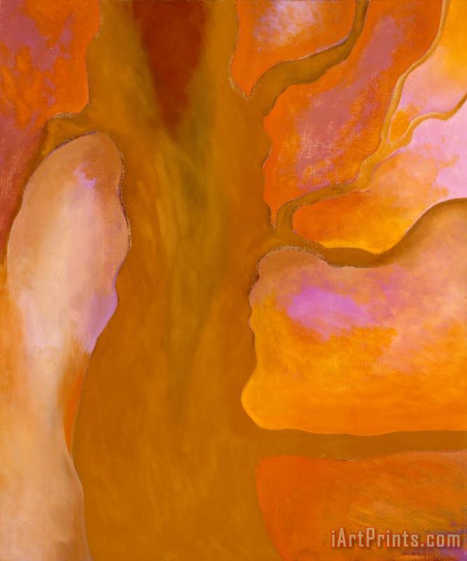 Georgia O'keeffe Tan, Orange, Yellow, Lavender, 1959 1960 Art Painting