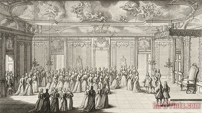 Gerard The Audience Chamber During The Reception of The Bride at Dresden Palace on 2 September 1719 Art Print