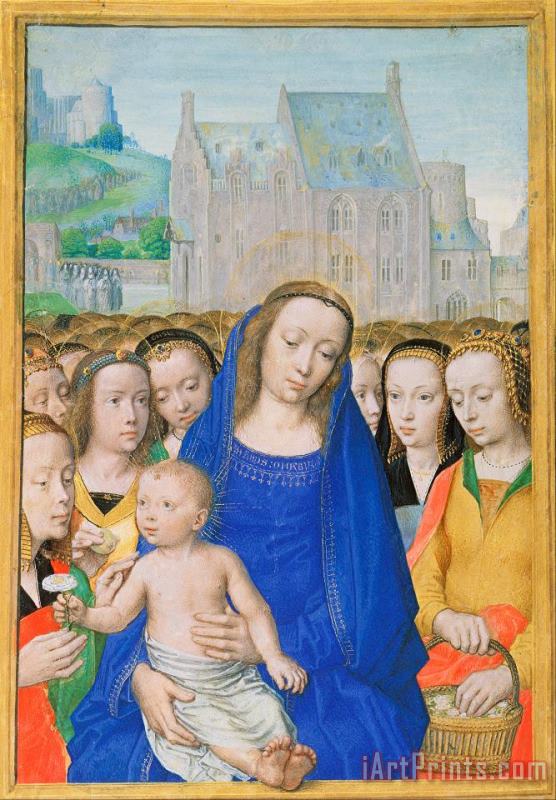 Gerard David Virgin And Child with Female Saints Art Print