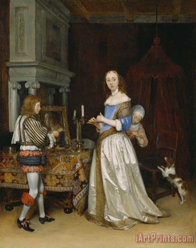 Gerard ter Borch  Lady at her Toilette Art Print