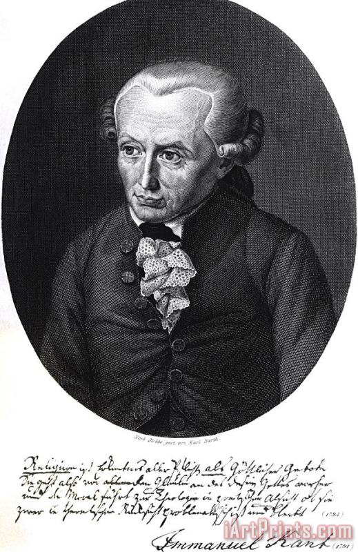 German School Portrait Of Emmanuel Kant Art Print
