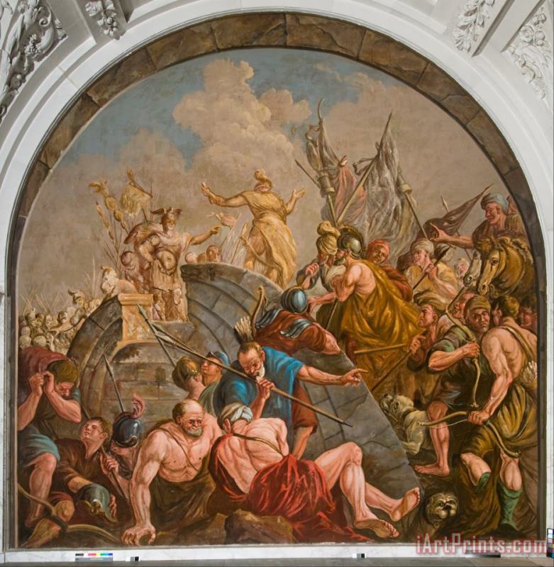 Giovanni Antonio de Groot The Peace Negotiations Between Claudius Civilis And Quintus Petillis Cerialis Art Painting