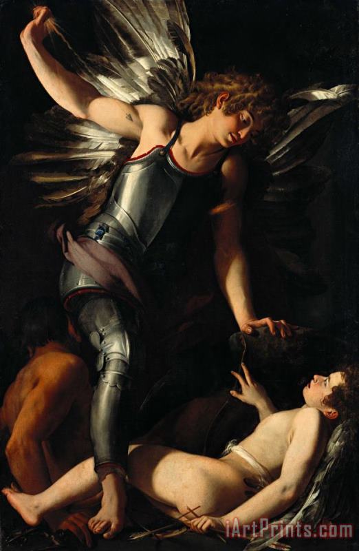 The Divine Eros Defeats The Earthly Eros painting - Giovanni Baglione The Divine Eros Defeats The Earthly Eros Art Print