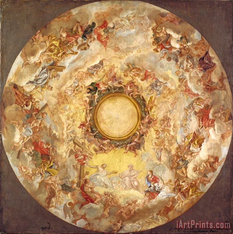 St. Agnes Is Received Into Heaven painting - Giovanni Battista Gaulli St. Agnes Is Received Into Heaven Art Print