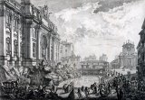 A Close View of Wind Rustled Maiden Grass Prints - Side View of The Trevi Fountain, Formerly The Acqua Vergine From Vedute Di Roma (views of Rome) by Giovanni Battista Piranesi