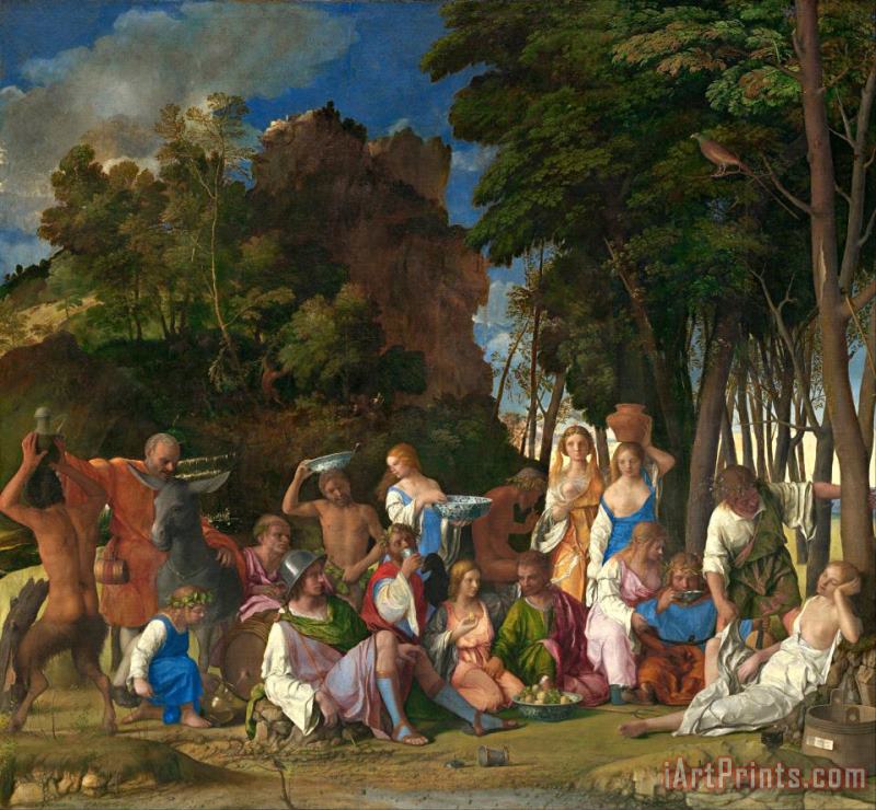 The Feast of The Gods painting - Giovanni Bellini The Feast of The Gods Art Print