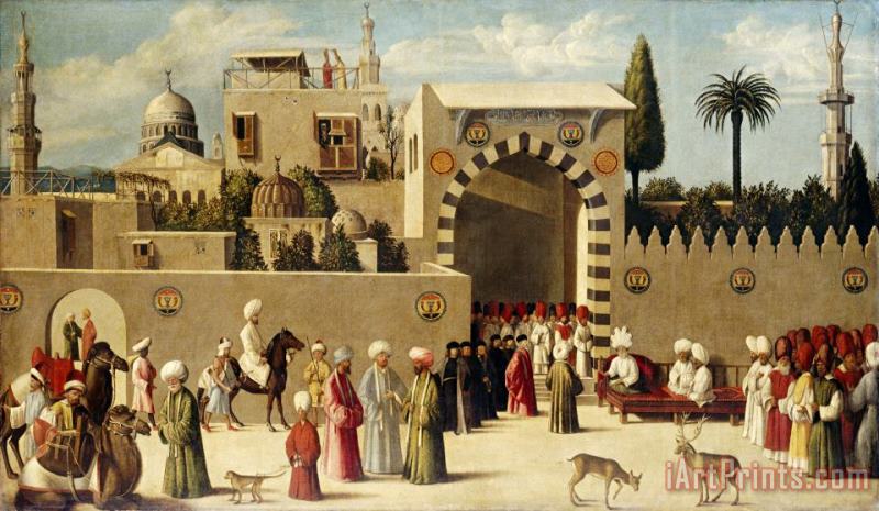 Giovanni di Niccolo Mansueti Audience D'une Ambassade Venitienne a Damas Art Painting