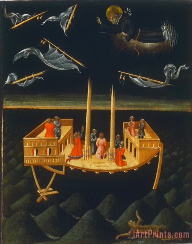 Giovanni di Paolo Saint Nicholas of Tolentino Saving a Shipwreck Art Painting