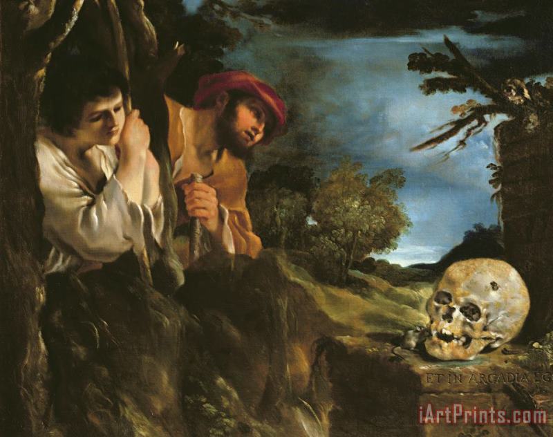 Giovanni Francesco Barbieri Et in arcadia ego Art Painting