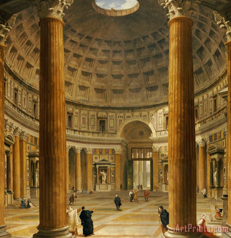 The Interior Of The Pantheon painting - Giovanni Paolo Panini The Interior Of The Pantheon Art Print