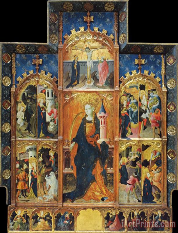 Altarpiece of Saint Barbara painting - Goncal Peris Sarria Altarpiece of Saint Barbara Art Print