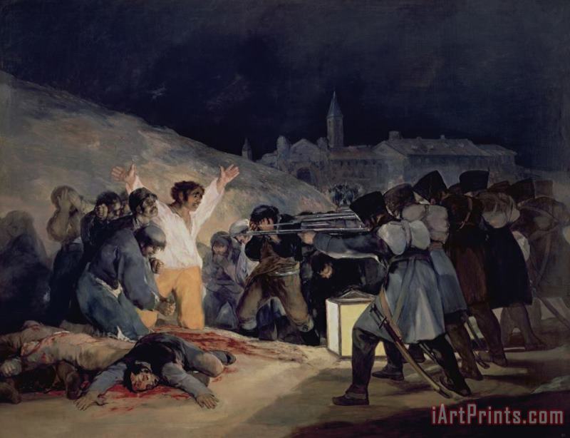 Goya Execution of the Defenders of Madrid Art Painting