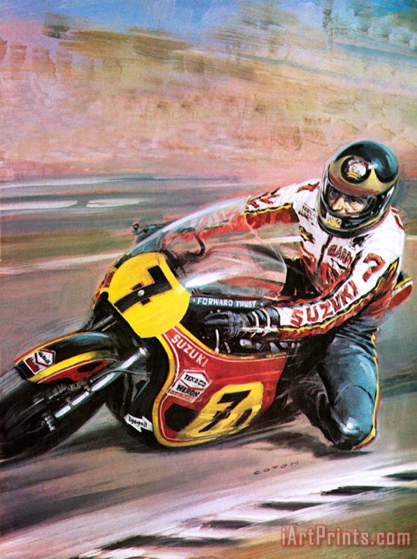 Graham Coton Motorcycle racing Art Painting