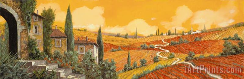 terra di Siena painting - Collection 7 terra di Siena Art Print