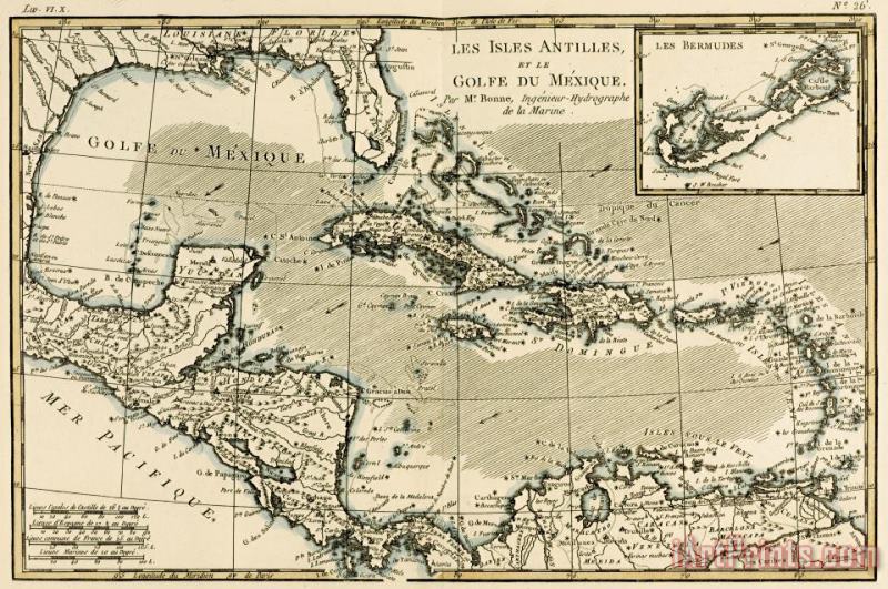 Guillaume Raynal The Antilles and the Gulf of Mexico Art Painting