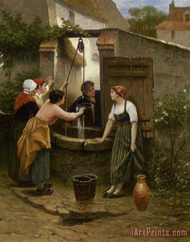 Guillaume Seignac By The Well Art Painting