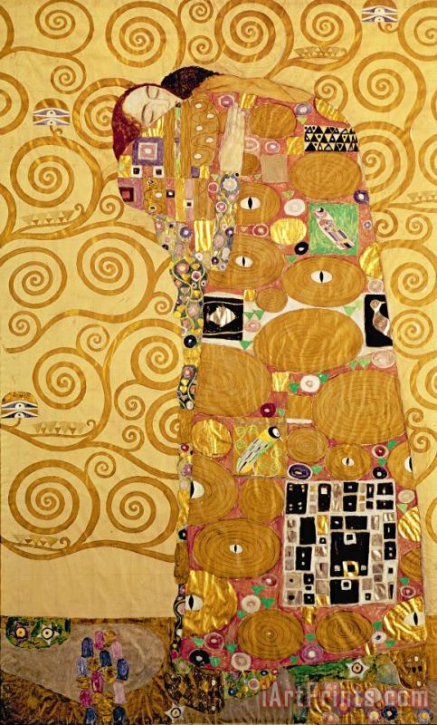 Gustav Klimt Fulfilment Stoclet Frieze Art Painting