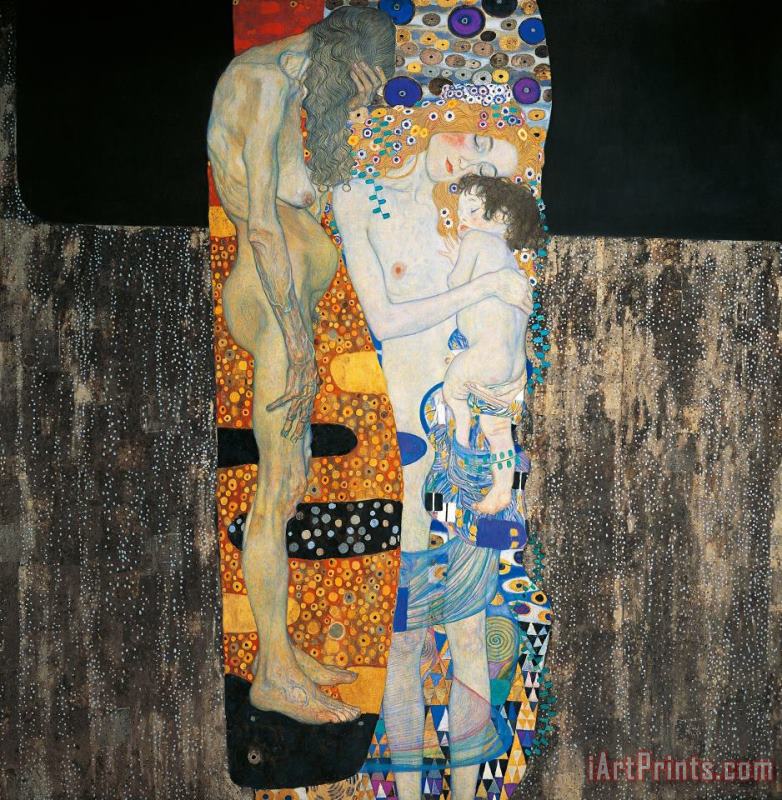 Gustav Klimt The Three Ages Of Woman Art Painting