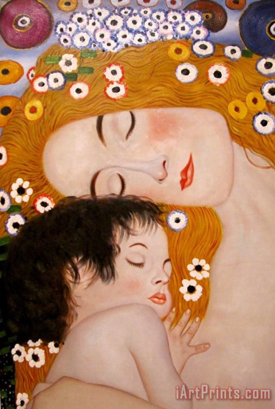Gustav Klimt Three Ages of Woman Mother And Child (detail) Art Print