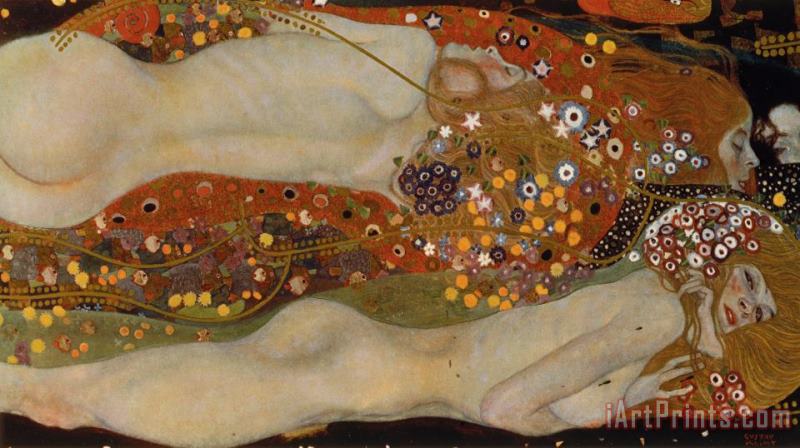 Gustav Klimt Water Serpents II Art Painting