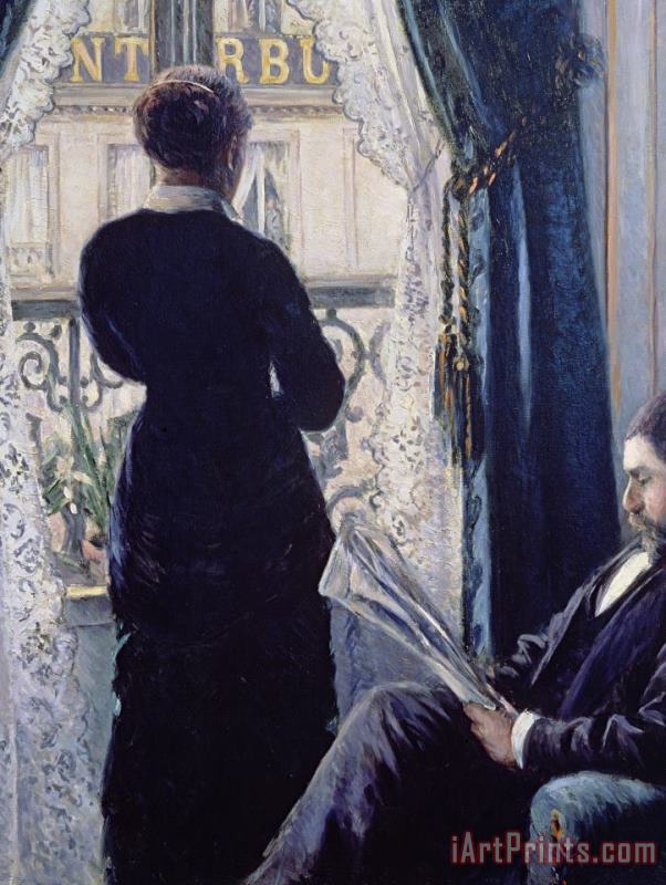 Interior Woman At The Window painting - Gustave Caillebotte Interior Woman At The Window Art Print