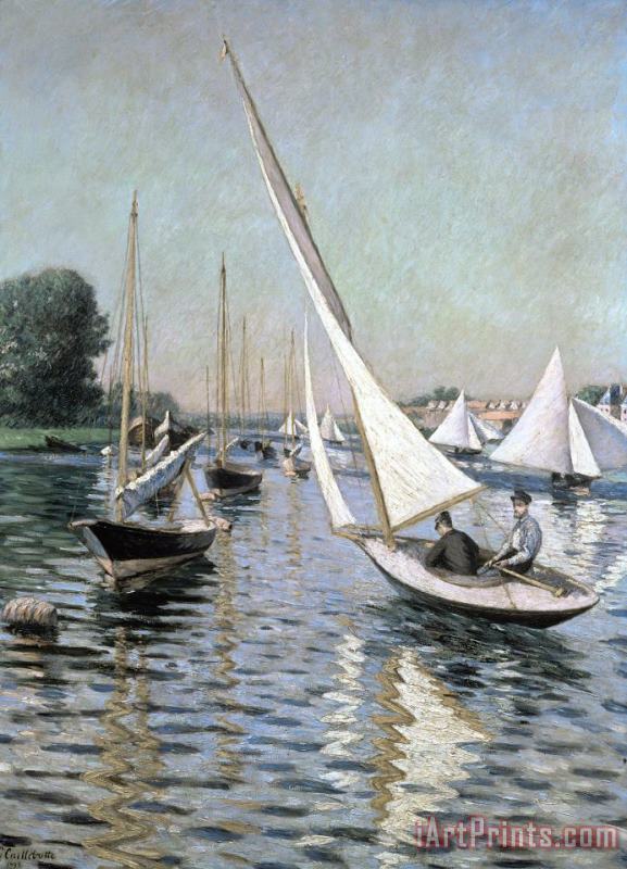 Regatta At Argenteuil painting - Gustave Caillebotte Regatta At Argenteuil Art Print