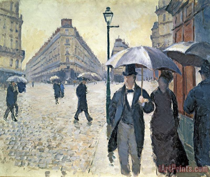 Gustave Caillebotte Sketch for Paris a Rainy Day Art Painting