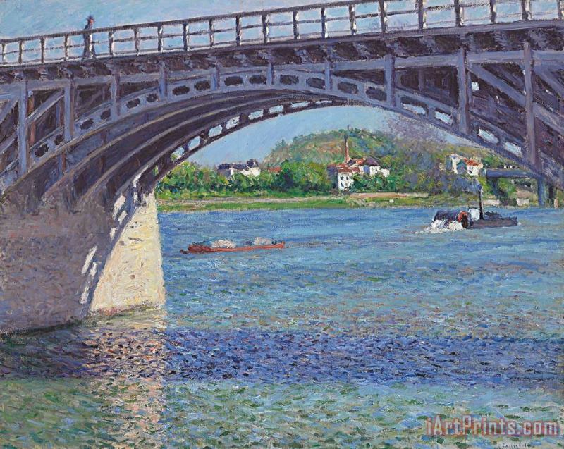 Gustave Caillebotte The Bridge at Argenteuil and the Seine Art Print