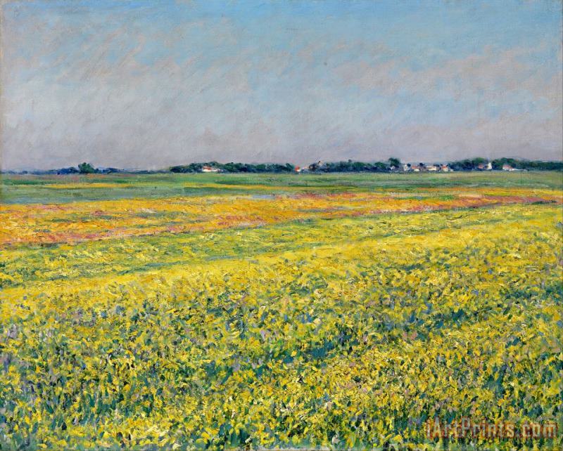 Gustave Caillebotte The Plain of Gennevilliers, Yellow Fields Art Painting