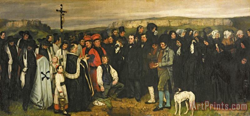 Gustave Courbet Burial at Ornans Art Painting